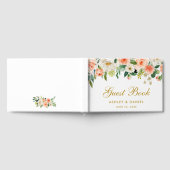 Waterverf Coral Floral Gold Gastenboek (Volledig)