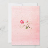 Waterverf Coral Magnolia Baby in bloom Baby Showe Kaart (Achterkant)