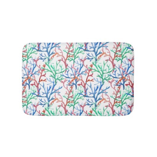 Waterverf Coral Pattern Badmat (Voorkant)