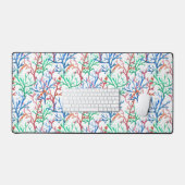 Waterverf Coral Pattern Bureaumat (Keyboard & Muis)
