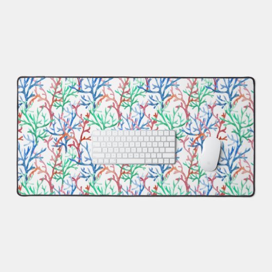 Waterverf Coral Pattern Bureaumat (Keyboard & Muis)