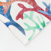 Waterverf Coral Pattern Fleece Deken (Hoek)