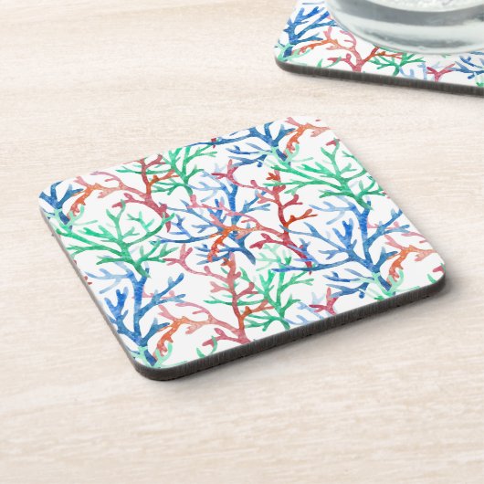 Waterverf Coral Pattern Onderzetter (Linkerzijde)