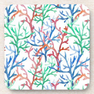 Waterverf Coral Pattern Onderzetter