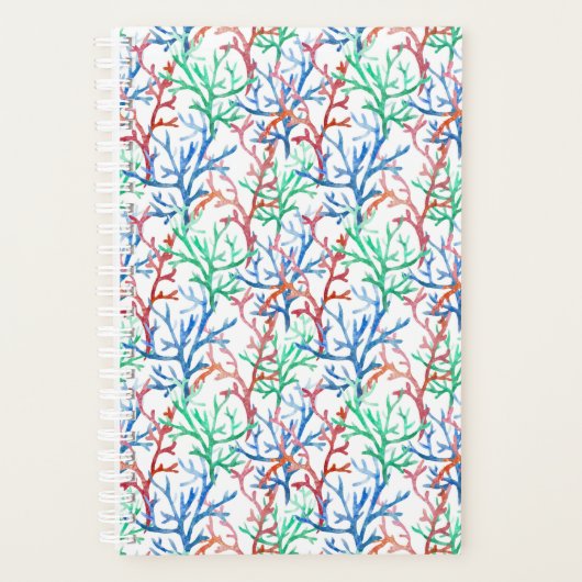 Waterverf Coral Pattern Planner (Voorkant)