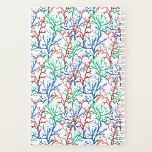 Waterverf Coral Pattern Planner (Achterkant)