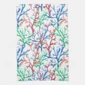 Waterverf Coral Pattern Theedoek (Verticaal)