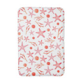 Waterverf Coral Red Zee zorgt voor naadloos patroo Badmat (Voorkant Verticaal)