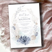 Waterverf Coral Seashell Seaside Vrijgezellenfeest Kaart