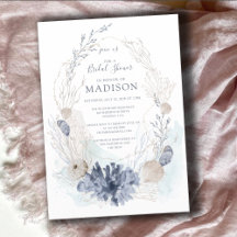 Waterverf Coral Seashell Seaside Vrijgezellenfeest