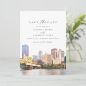 Waterverf Corfu Greece Kerkyra Save the Date Inv Kaart (Staand voorkant)