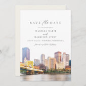 Waterverf Corfu Greece Kerkyra Save the Date Inv Kaart (Voorkant / Achterkant)