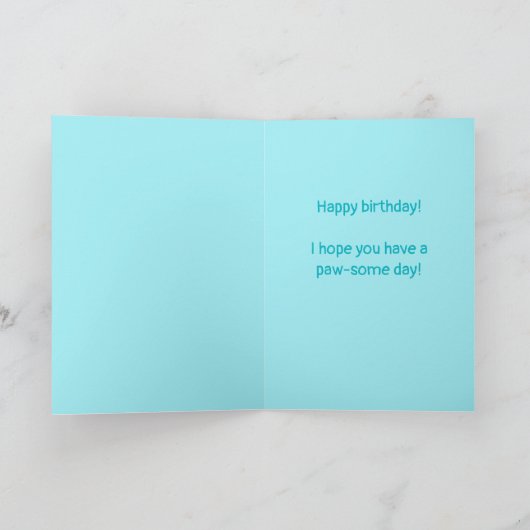 Waterverf Corgi Birthday Kaart (Binnen)