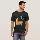 Waterverf Corgi reinigen T-shirt (Voorkant volledig)