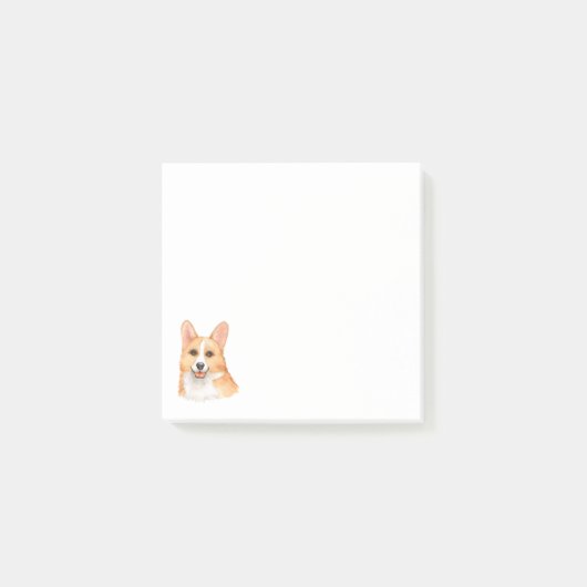 Waterverf Corgi voor de Corgi Lover Post-it® Notes (Voorkant)