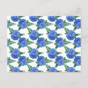 waterverf cornbloemen briefkaart