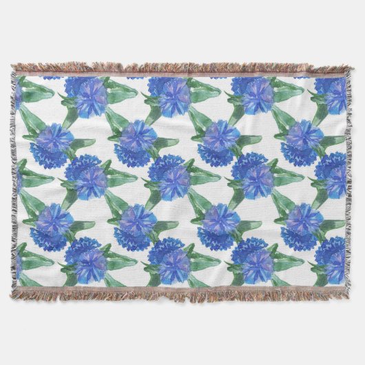 waterverf cornbloemen deken (Voorkant)