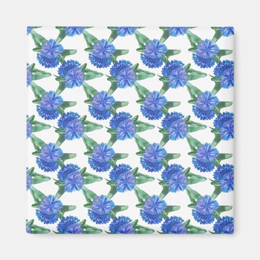 waterverf cornbloemen magneet (Voorkant)