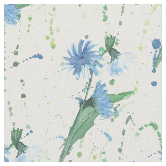 waterverf cornbloemen Splashes Stof (Close Up)