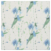 waterverf cornbloemen Splashes Stof (Swatch)