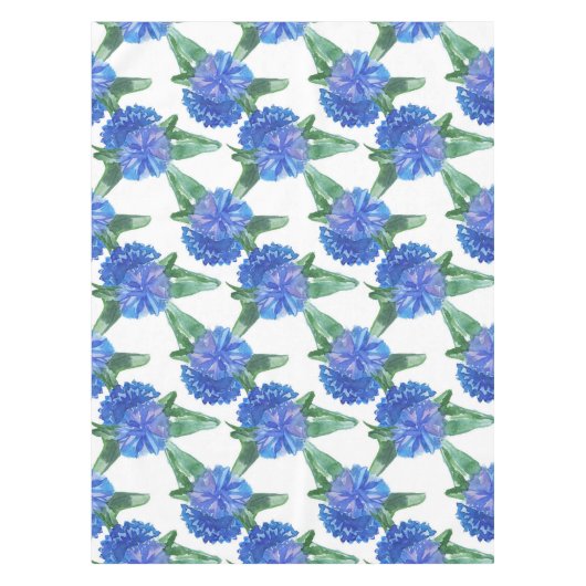 waterverf cornbloemen tafelkleed (Voorkant)