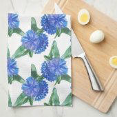 waterverf cornbloemen theedoek (Quarter Fold)