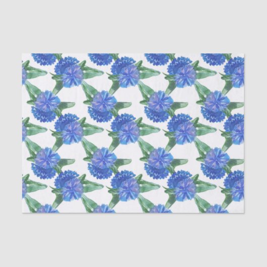 waterverf cornbloemen tissuepapier (Voorkant)