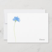 Waterverf Cornflower Notitiekaartje (Voorkant)