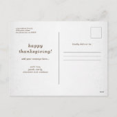 Waterverf Cornucopia Pumpkin Thanksgiving Poem Feestdagenkaart (Achterkant)