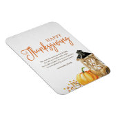 Waterverf Cornucopia Pumpkin Thanksgiving Poem Magneet (Rechterzijde)