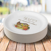 Waterverf Cornucopia Thanksgiving Custom Papieren Bordje