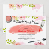 Waterverf Cosmetics Afstuderen Invitation Kaart (Voorkant / Achterkant)