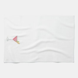 Waterverf Cosmopolitan Cocktail Theedoek