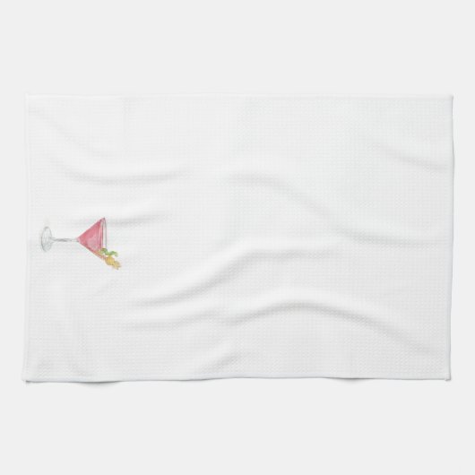 Waterverf Cosmopolitan Cocktail Theedoek (Horizontaal)