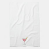 Waterverf Cosmopolitan Cocktail Theedoek (Verticaal)