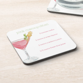 Waterverf Cosmopolitan Cocktailrecept Bier Onderzetter