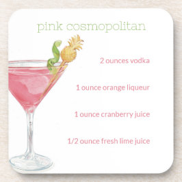 Waterverf Cosmopolitan Cocktailrecept Bier Onderzetter