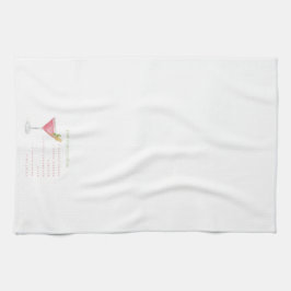 Waterverf Cosmopolitan Cocktailrecept Theedoek