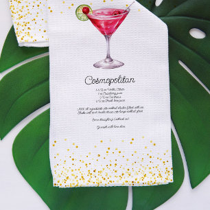 Waterverf Cosmopolitan Custom Cocktail Recept Theedoek