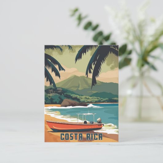 Waterverf Costa Rica Briefkaart (Staand voorkant)