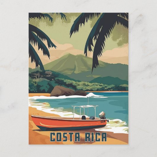 Waterverf Costa Rica Briefkaart (Voorkant)