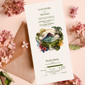 Waterverf Costa Rica Destination Wedding all in o All In One Uitnodiging