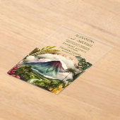 Waterverf Costa Rica Destination Wedding Invitati Acryl Uitnodigingen (Laagn)
