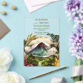 Waterverf Costa Rica Destination Wedding Invitati Acryl Uitnodigingen (Insitu (Huwelijk))