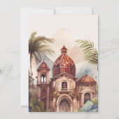 Waterverf Costa Rica Destination Wedding Invitati Kaart (Achterkant)