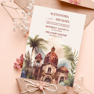 Waterverf Costa Rica Destination Wedding Invitati Kaart