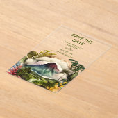 Waterverf Costa Rica Destination Wedding Save the Acryl Uitnodigingen (Laagn)