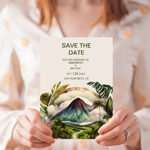 Waterverf Costa Rica Destination Wedding Save the Date