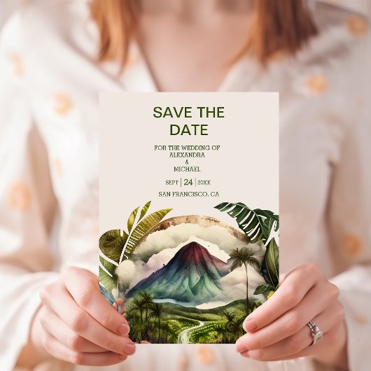 Waterverf Costa Rica Destination Wedding Save the Save The Date