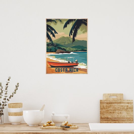 Waterverf Costa Rica Poster (Keuken)